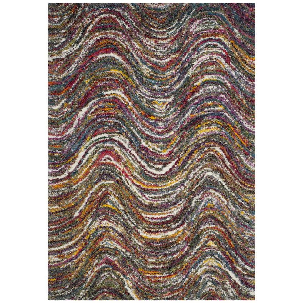 FIESTA SHAG, MULTI, 5'-1" X 7'-6", Area Rug, FSG386M-5. Picture 1