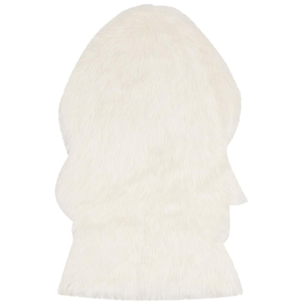 FAUX SHEEP SKIN, IVORY, 2' X 3', Area Rug, FSS115A-2. Picture 1