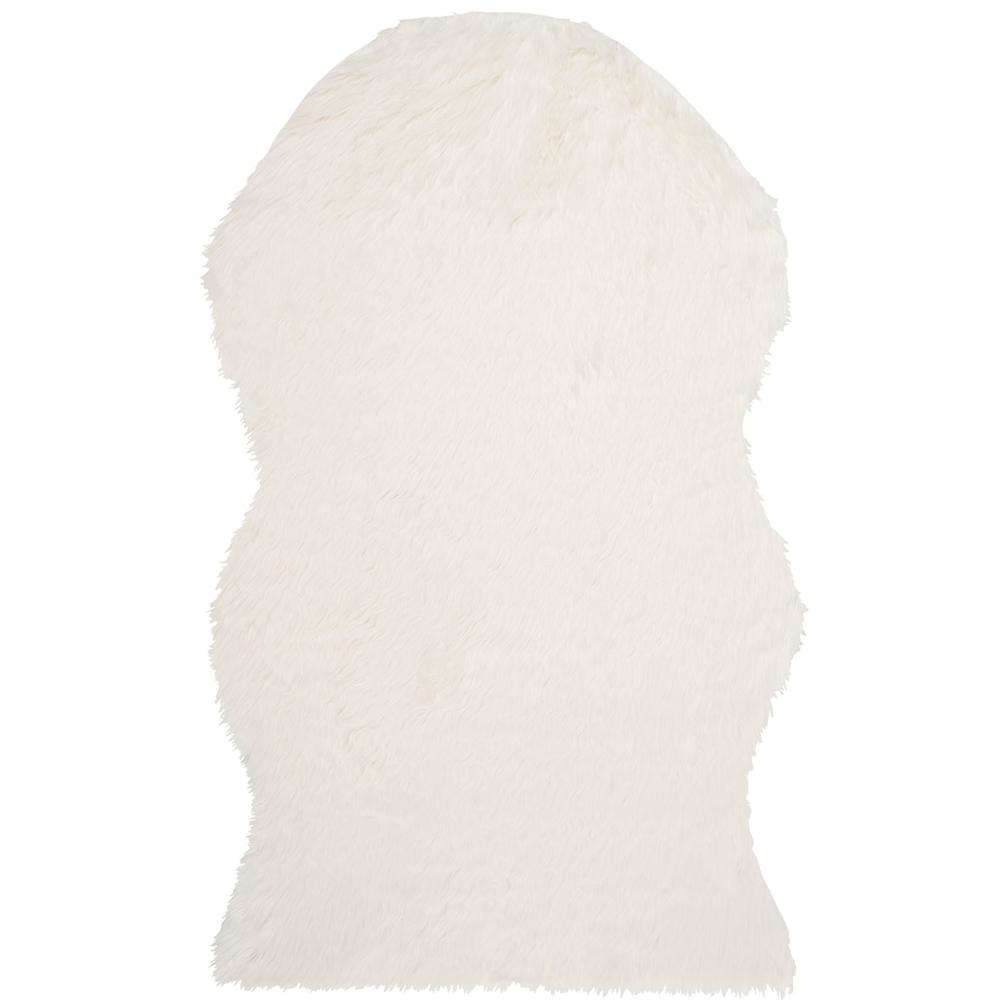 FAUX SHEEP SKIN, IVORY, 3' X 5', Area Rug, FSS115A-3. Picture 1