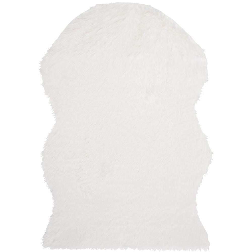 FAUX SHEEP SKIN, IVORY, 5' X 8', Area Rug, FSS115A-5. Picture 1