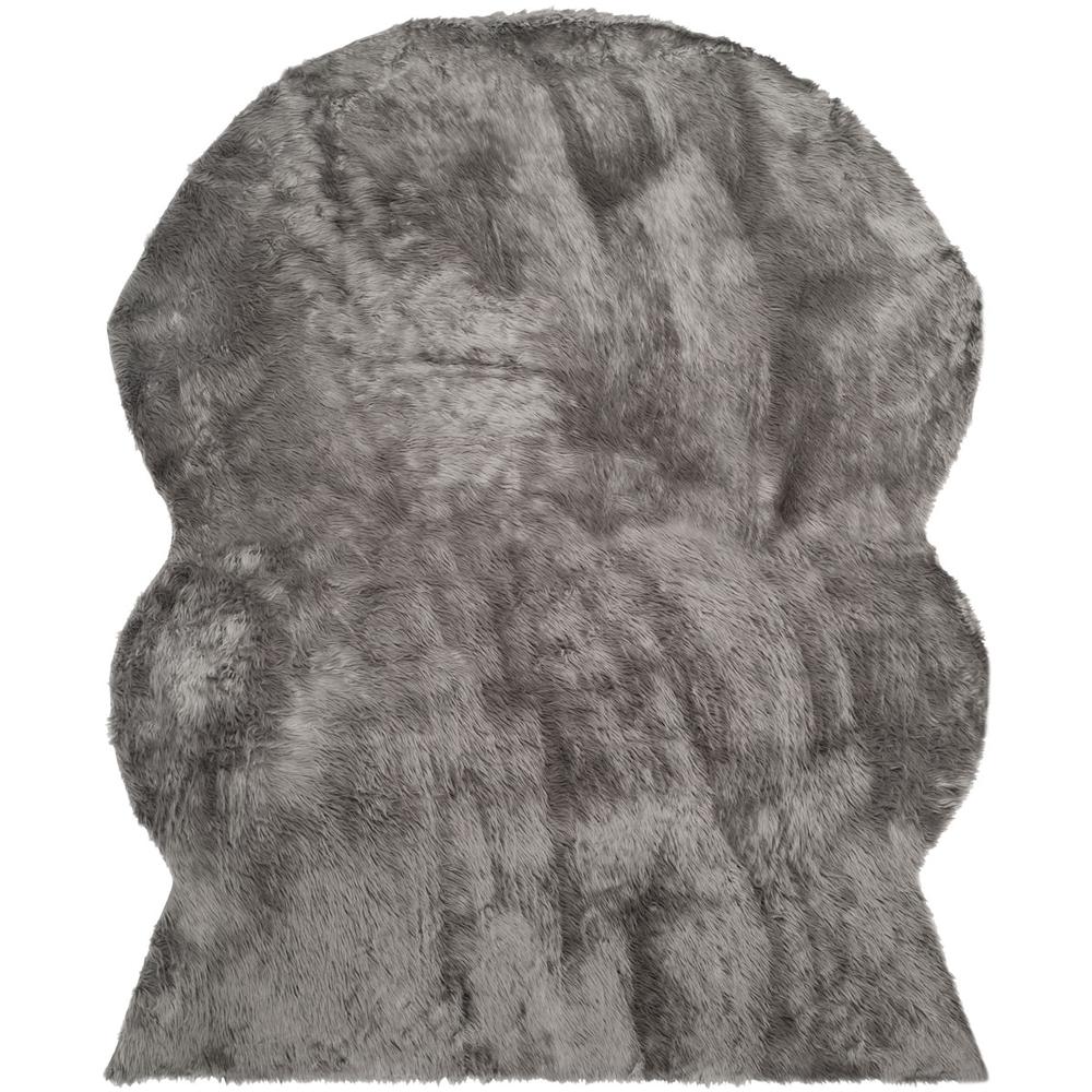 FAUX SHEEP SKIN, GREY, 8' X 10', Area Rug, FSS115D-8. Picture 1