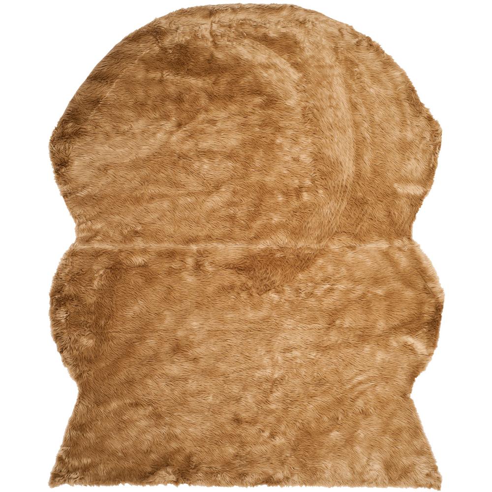 FAUX SHEEP SKIN, CAMEL, 8' X 10', Area Rug. Picture 1
