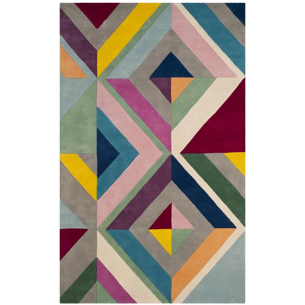 FIFTH AVENUE, GREY / MULTI, 5' X 8', Area Rug. Picture 1