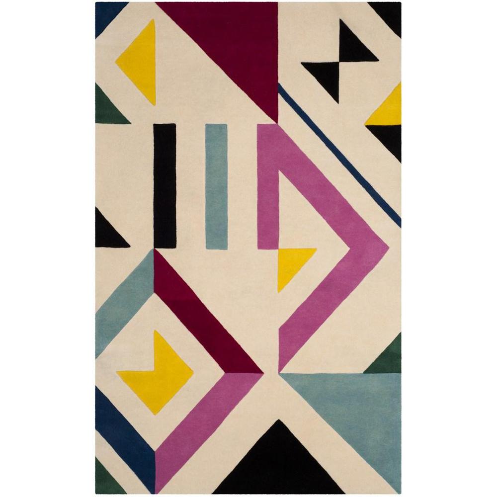 FIFTH AVENUE, IVORY / MULTI, 5' X 8', Area Rug, FTV114A-5. Picture 1