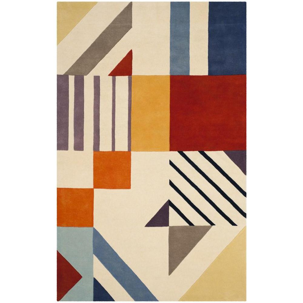 FIFTH AVENUE, IVORY / MULTI, 5' X 8', Area Rug, FTV120A-5. Picture 1