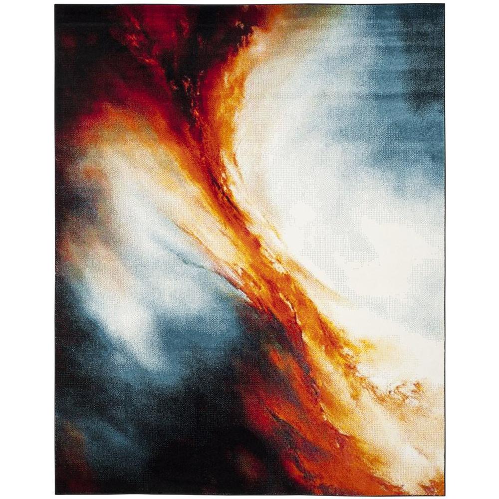 GALAXY, ORANGE / MULTI, 8' X 10', Area Rug, GAL112D-8. Picture 1