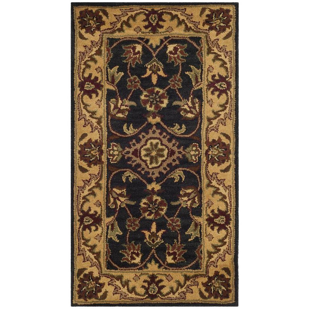GOLDEN JAIPUR, BLACK / GOLD, 2'-3" X 4', Area Rug. Picture 1