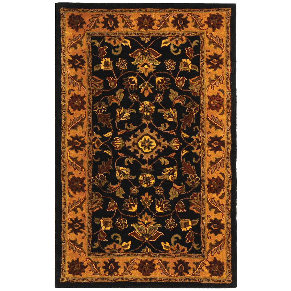 GOLDEN JAIPUR, BLACK / GOLD, 3'-0" X 5'-0", Area Rug. Picture 1