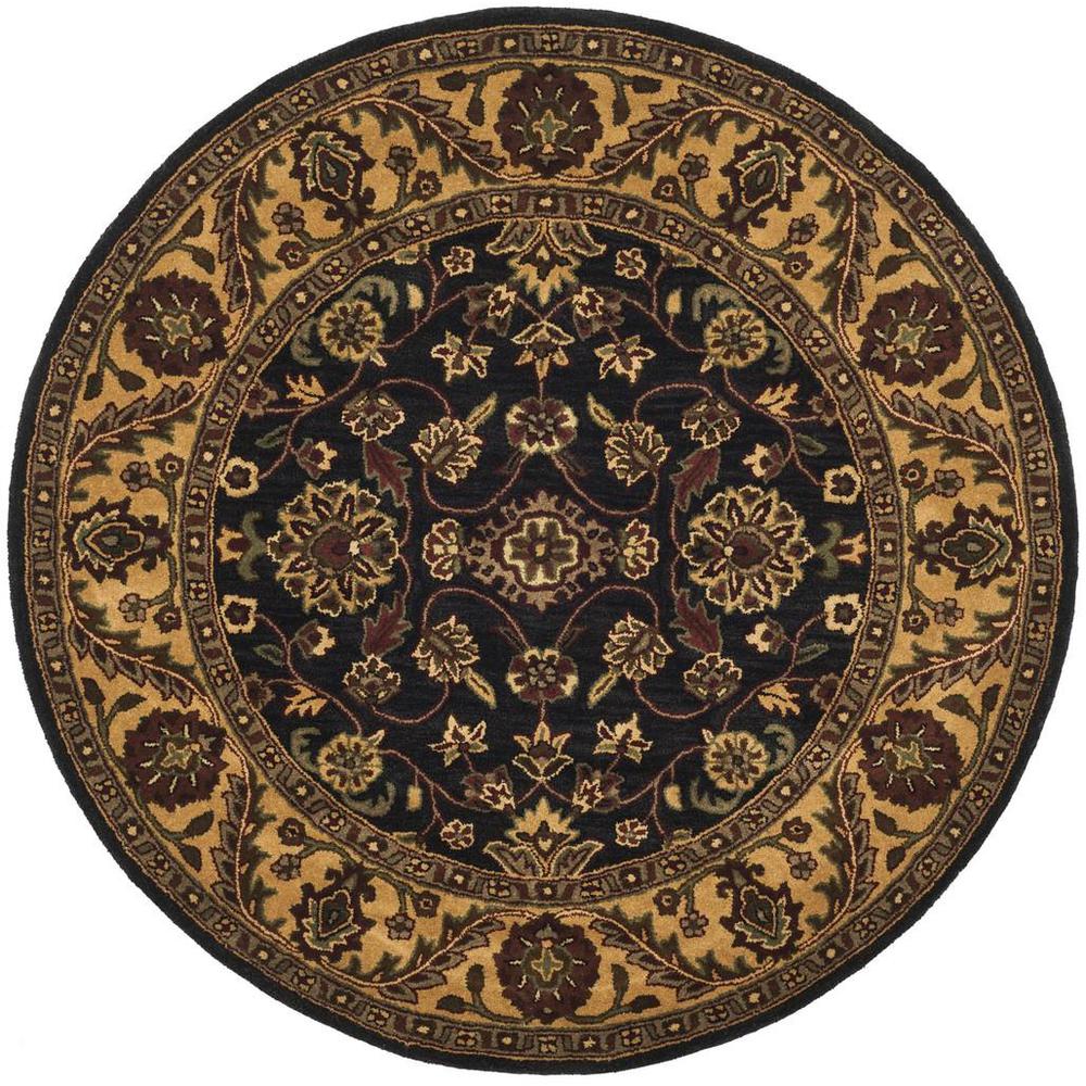 GOLDEN JAIPUR, BLACK / GOLD, 6'-0" X 6'-0" Round, Area Rug. Picture 1