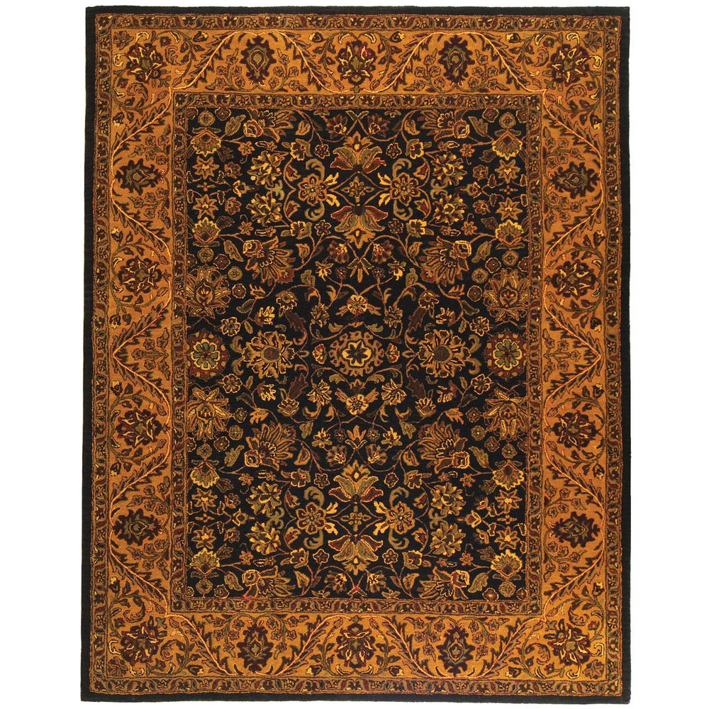 GOLDEN JAIPUR, BLACK / GOLD, 7'-6" X 9'-6", Area Rug. Picture 1