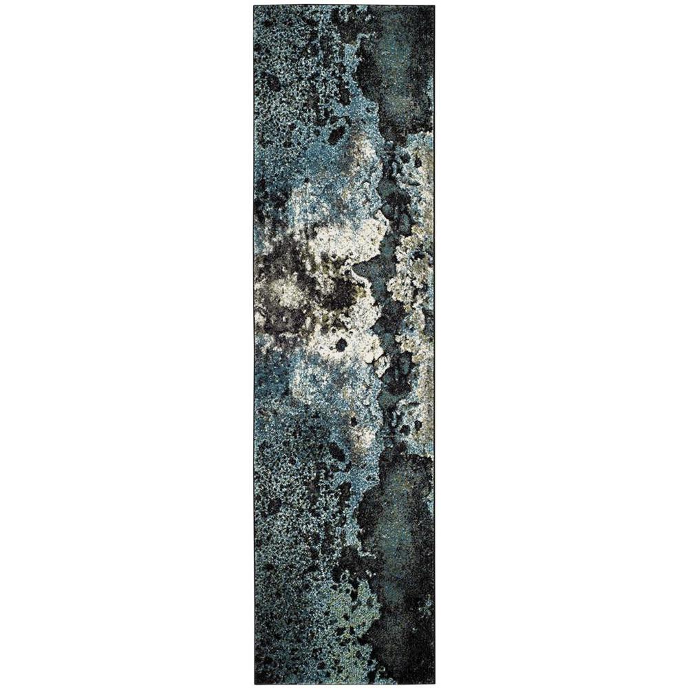 GLACIER, BLUE / MULTI, 2'-3" X 10', Area Rug, GLA124B-210. Picture 1