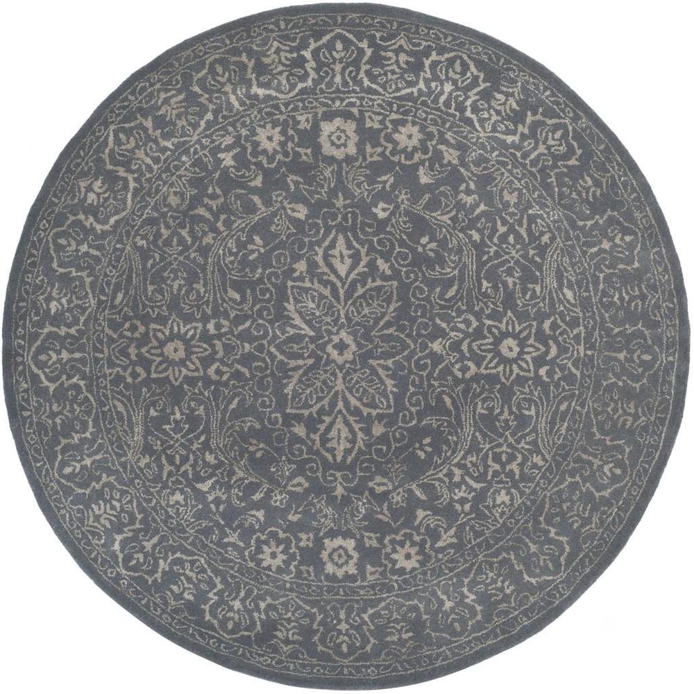GLAMOUR, STEEL / BLUE, 6' X 6' Round, Area Rug. Picture 1
