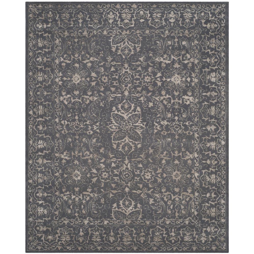 GLAMOUR, STEEL / BLUE, 8' X 10', Area Rug. Picture 1