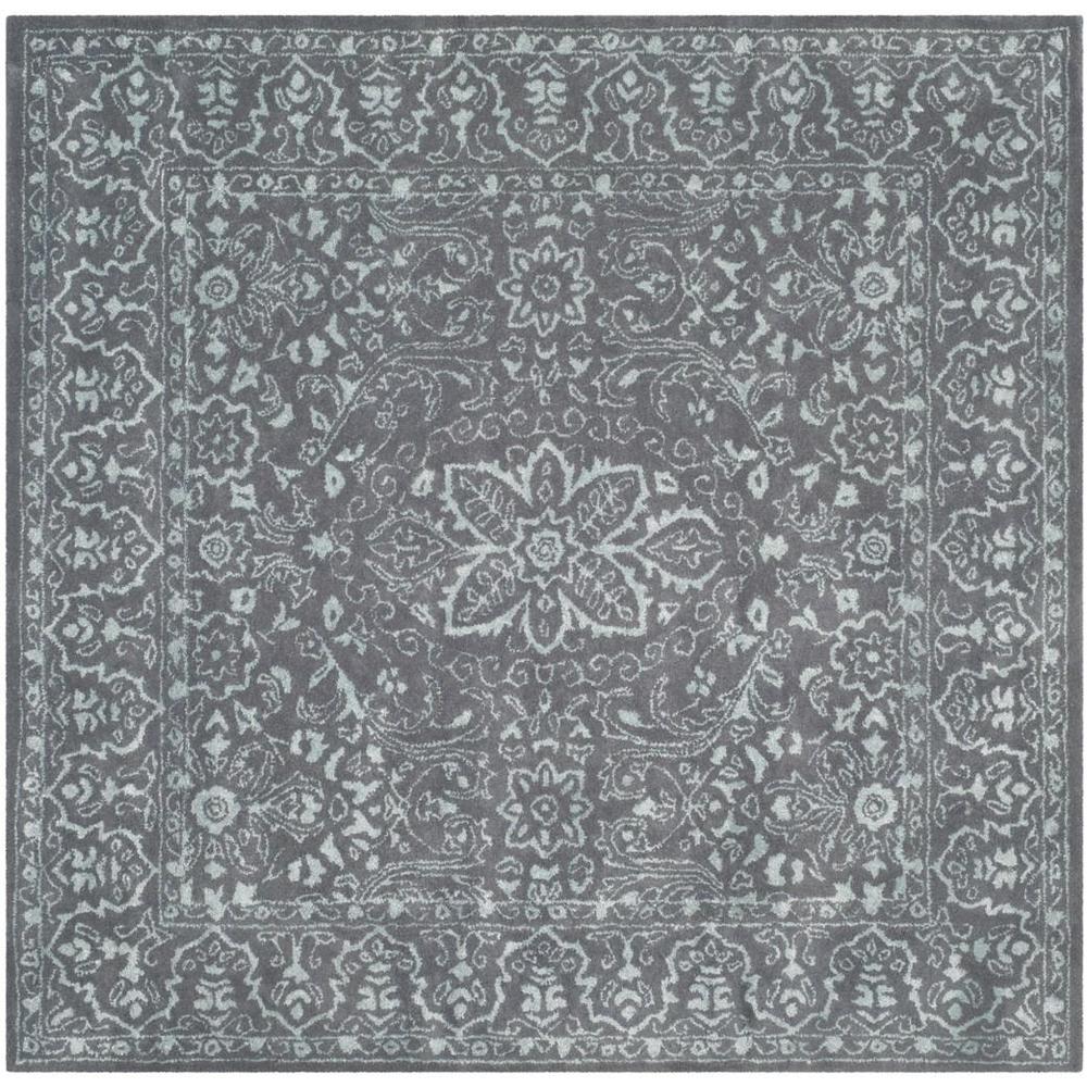 GLAMOUR, OPAL / GREY, 6' X 6' Square, Area Rug. Picture 1