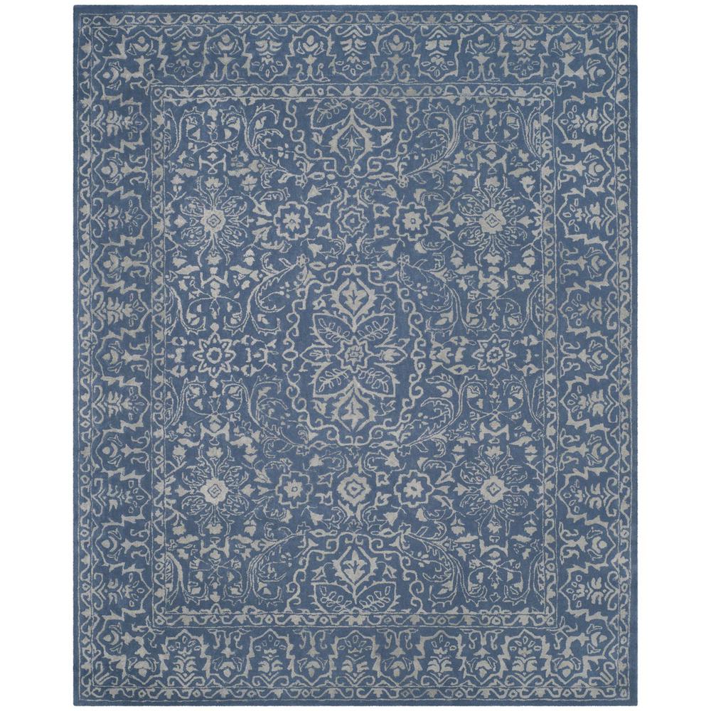 GLAMOUR, GREY / BLUE, 8' X 10', Area Rug. Picture 1