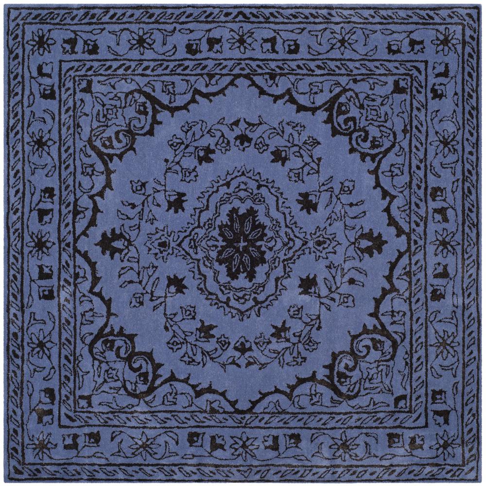 GLAMOUR, PURPLE, 6' X 6' Square, Area Rug. Picture 1