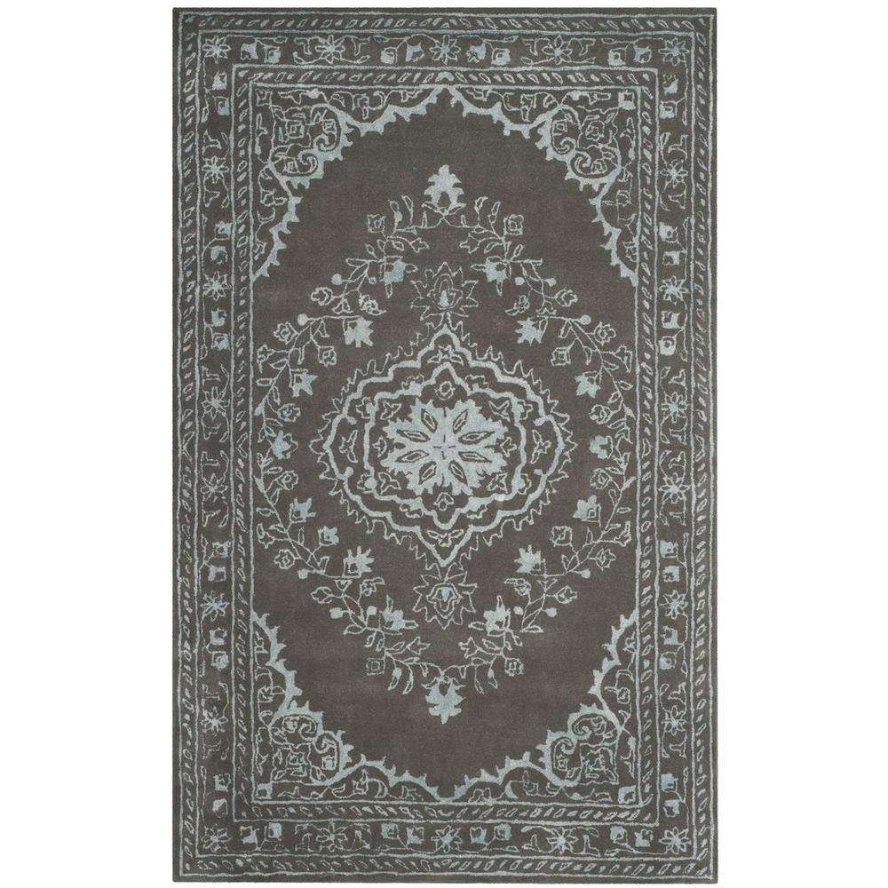 GLAMOUR, DARK GREY, 5' X 8', Area Rug. Picture 1