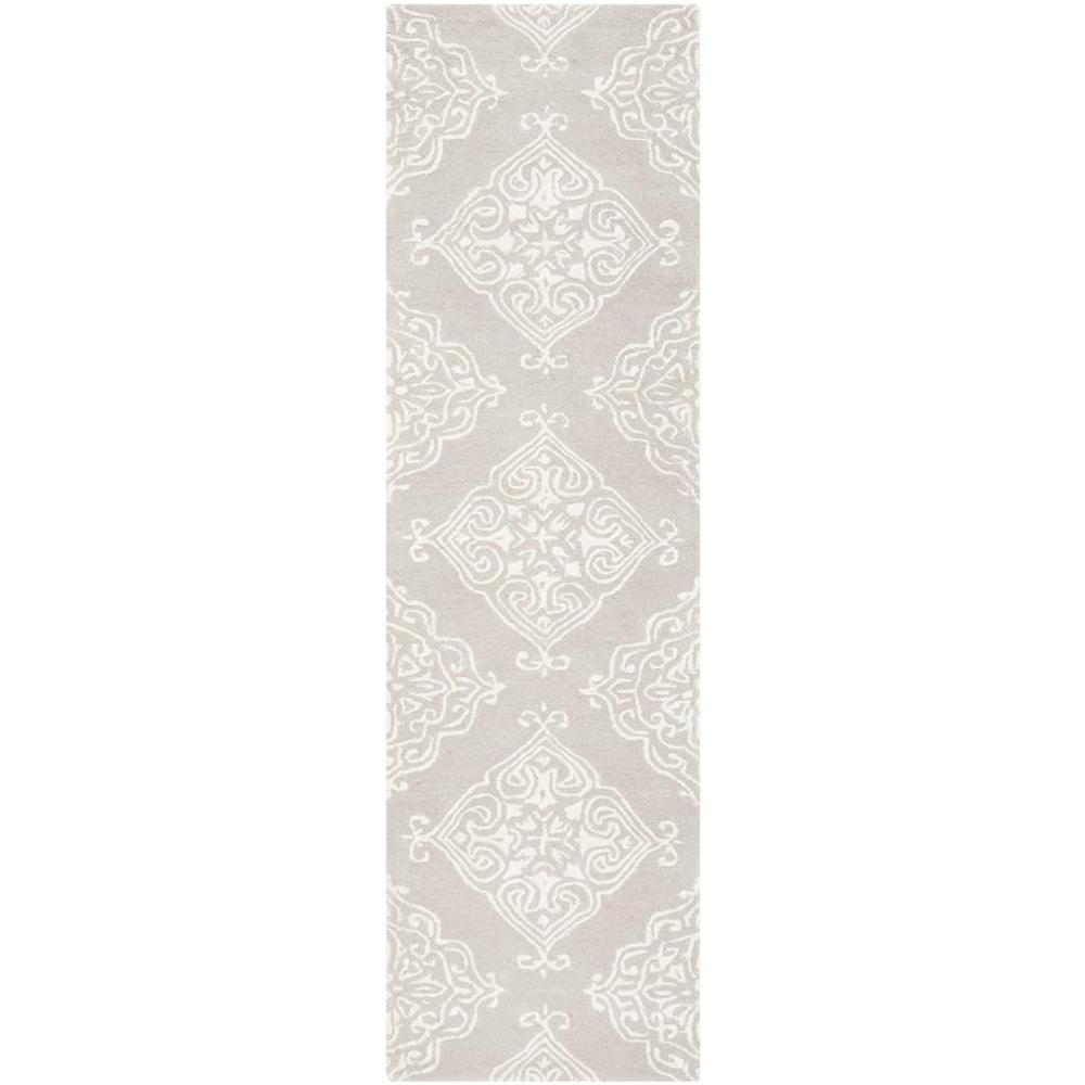 GLAMOUR, SILVER / IVORY, 2'-3" X 8', Area Rug, GLM568A-28. Picture 1