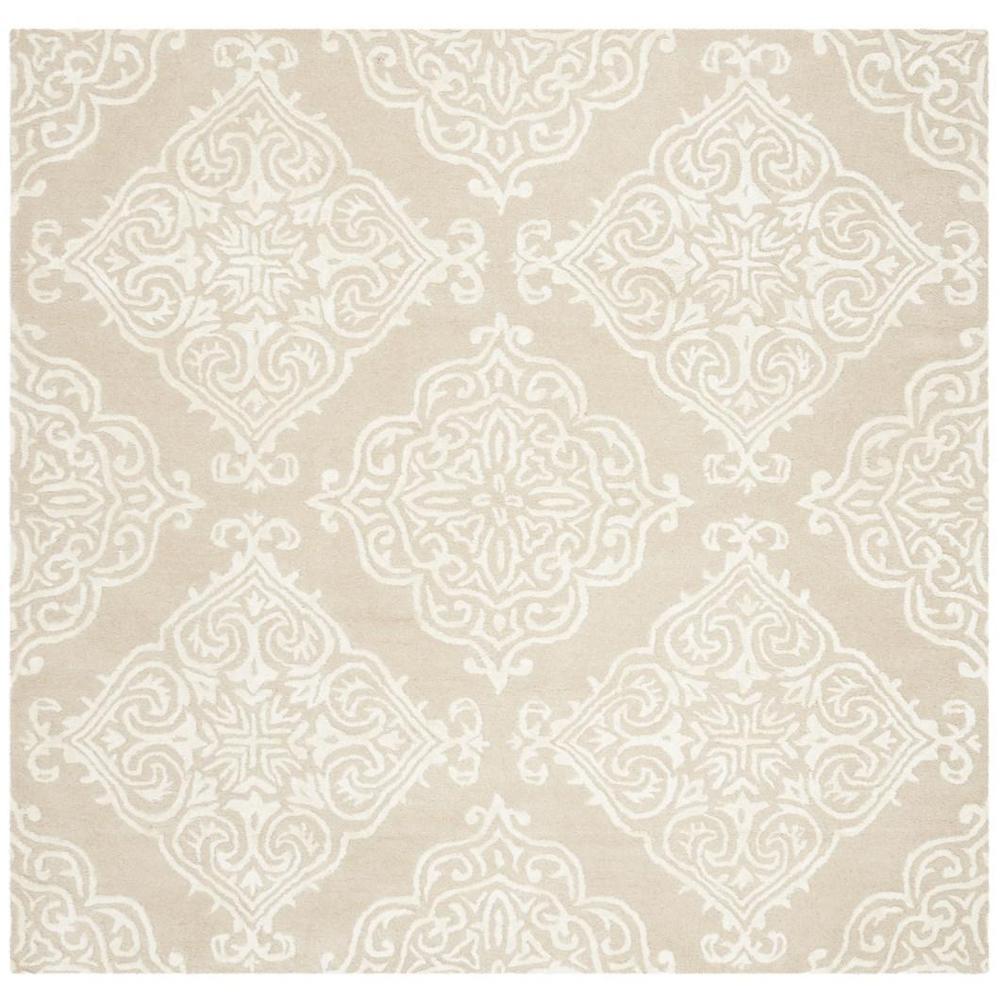 GLAMOUR, BEIGE / IVORY, 6' X 6' Square, Area Rug. Picture 1