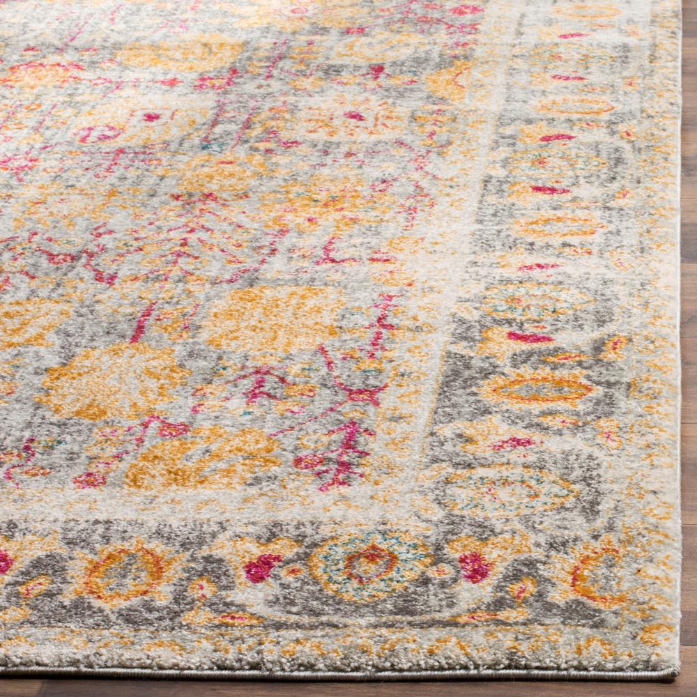 GRANADA, LIGHT GREY / MULTI, 5'-1" X 7'-6", Area Rug. Picture 3