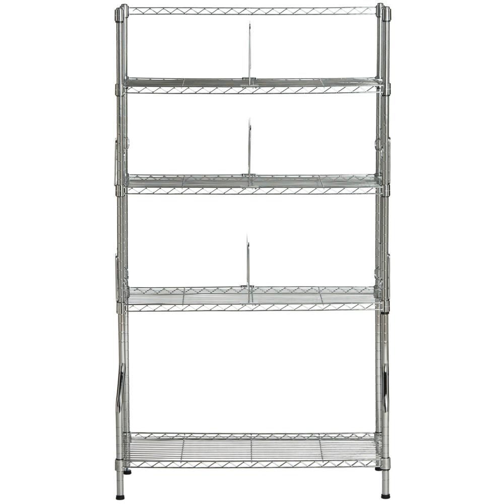 FERNAND CHROME WIRE BOOK RACK (29.5 in. W x 11.8 in. D x 53.1 in. H). Picture 1