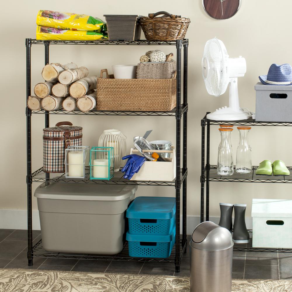 BRAVO 4 TIER CHROME WIRE SHELVE (35 in W x 13 in D x 53 in H), HAC2002A. Picture 4