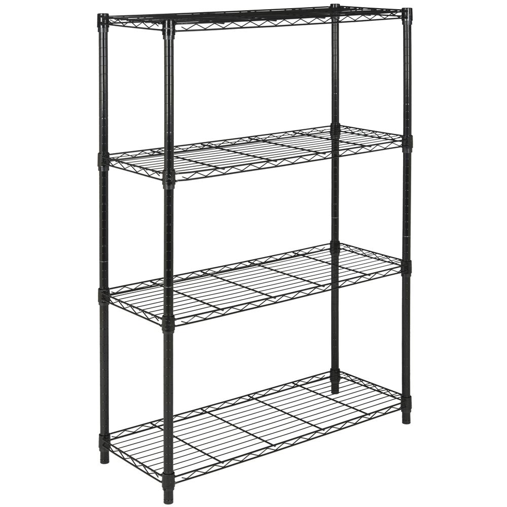 BRAVO 4 TIER CHROME WIRE SHELVE (35 in W x 13 in D x 53 in H), HAC2002A. Picture 1