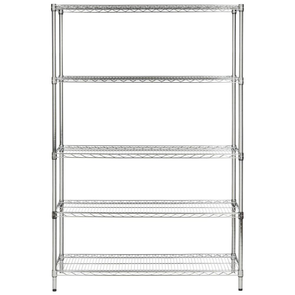ECHO 5 TIER HEAVY DUTY CHROME WIRE SHELVE (47 in W x 18 in D x 75 in H). Picture 1