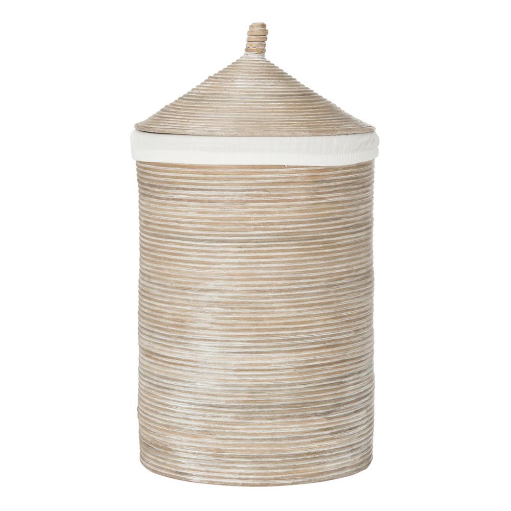 WELLINGTON RATTAN STORAGE HAMPER WITH LINER, HAC6501A. Picture 1