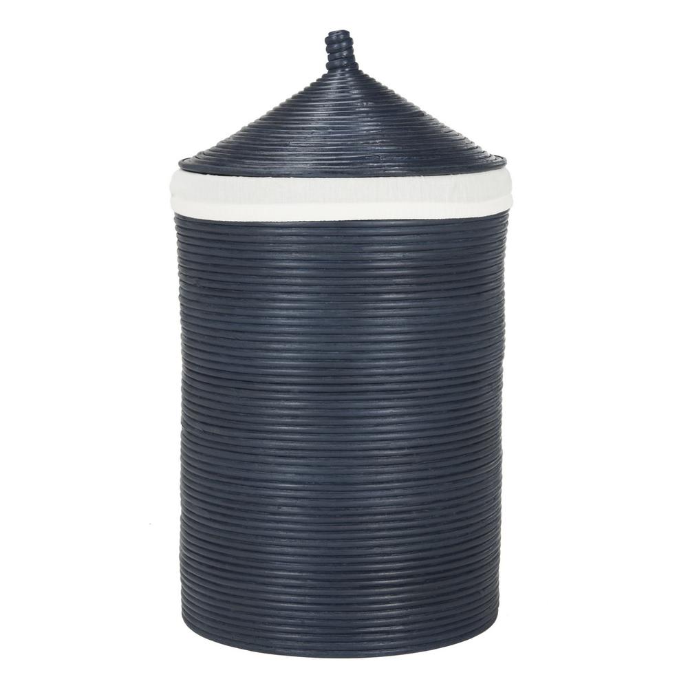 WELLINGTON RATTAN STORAGE HAMPER WITH LINER, HAC6501B. Picture 1