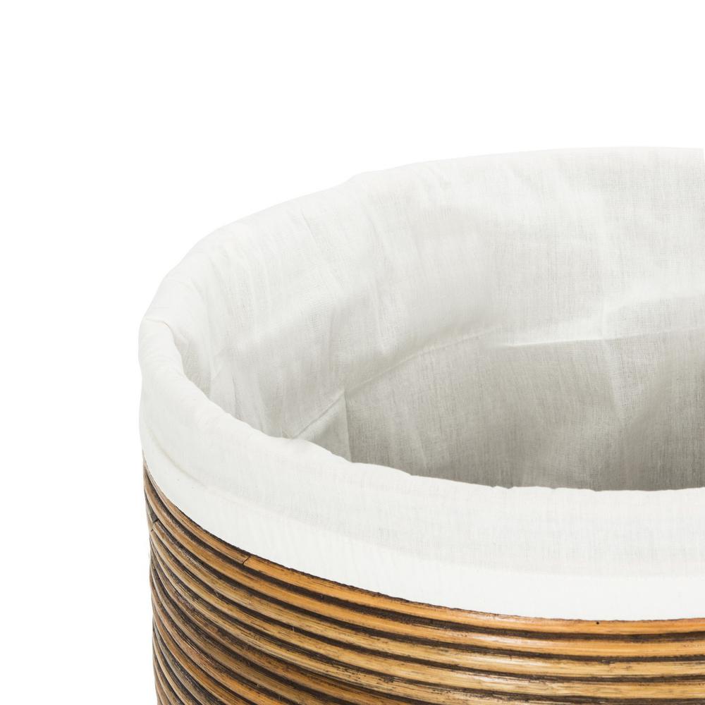WELLINGTON RATTAN STORAGE HAMPER WITH LINER, HAC6501C. Picture 1