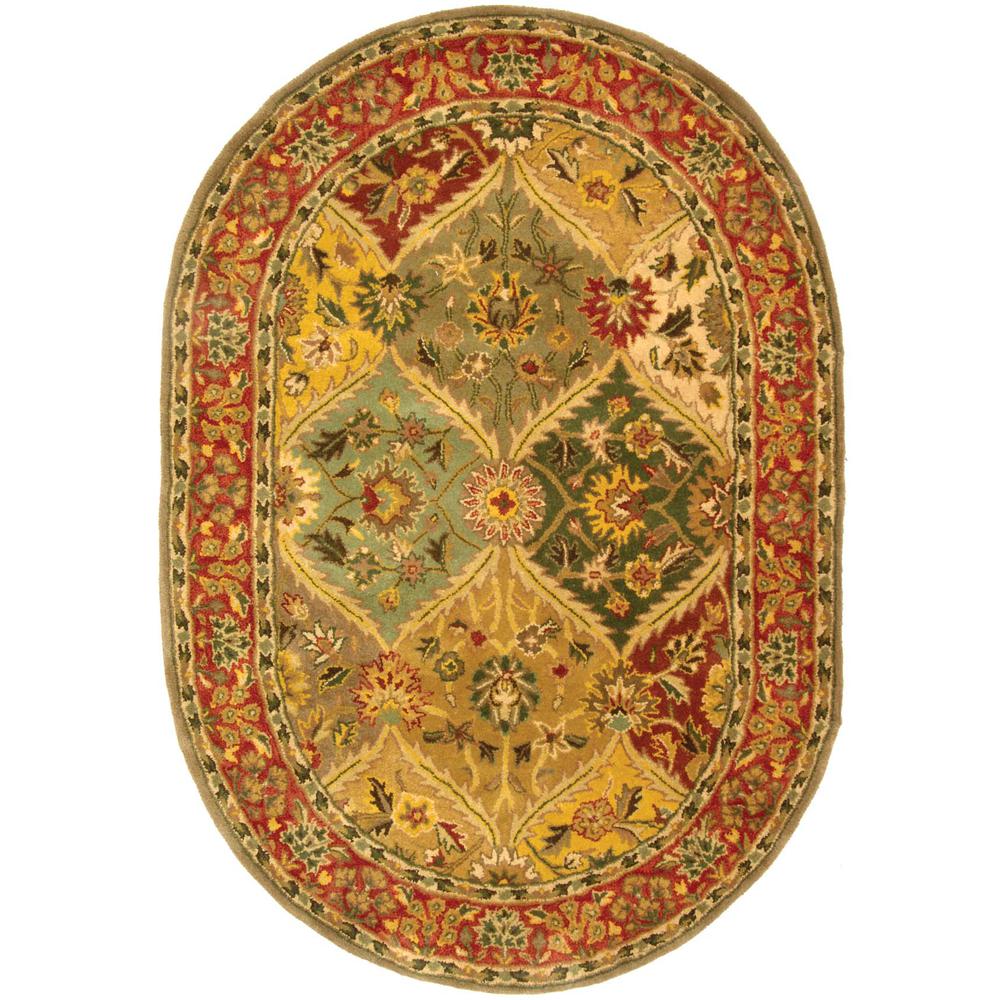HERITAGE, MULTI, 4'-6" X 6'-6" Oval, Area Rug, HG111A-5OV. Picture 1