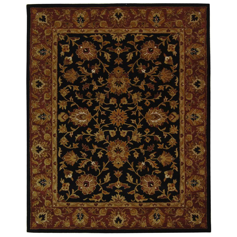 HERITAGE, BLACK / RED, 7'-6" X 9'-6", Area Rug, HG112A-8. Picture 1