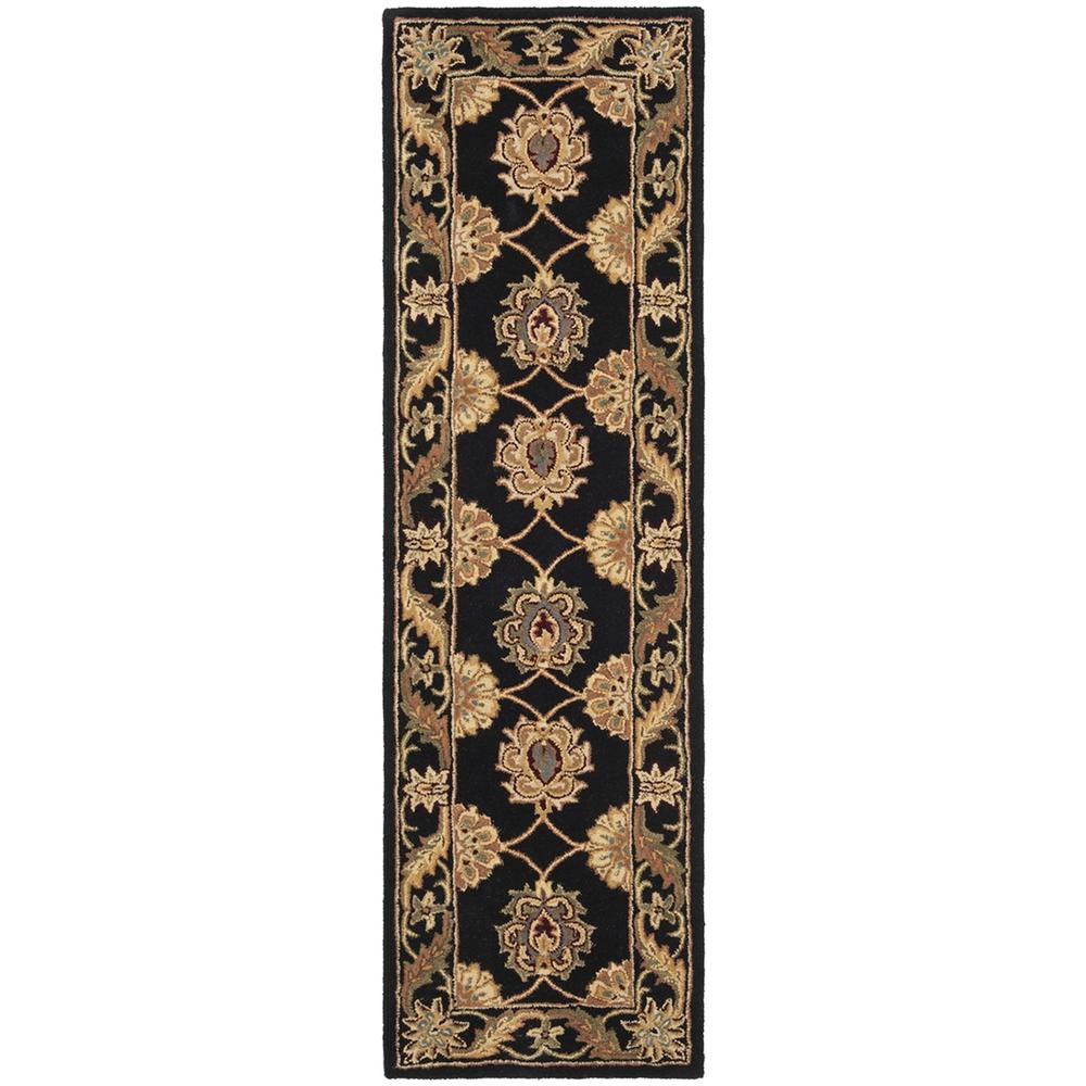 HERITAGE, BLACK, 2'-3" X 8', Area Rug. Picture 1