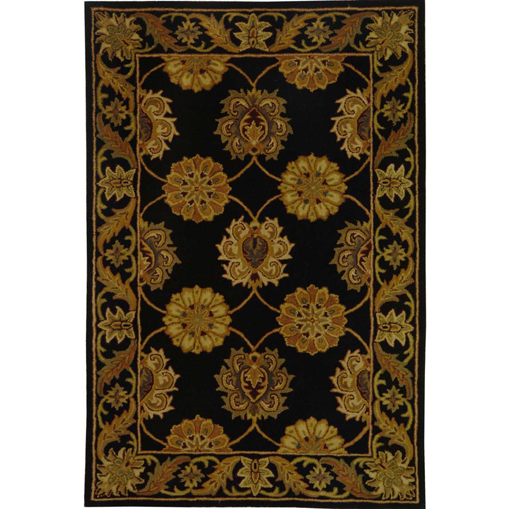 HERITAGE, BLACK, 4'-0" X 6'-0", Area Rug, HG314A-4. Picture 1