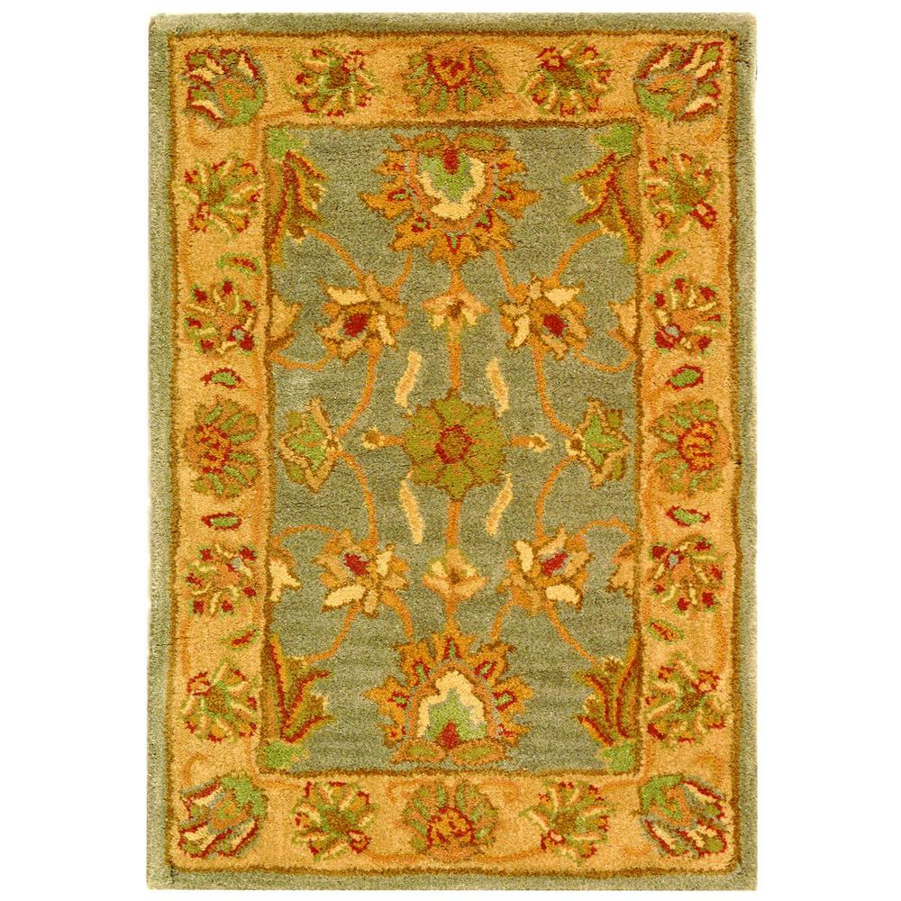 HERITAGE, BLUE / BEIGE, 2' X 3', Area Rug, HG343B-2. Picture 1
