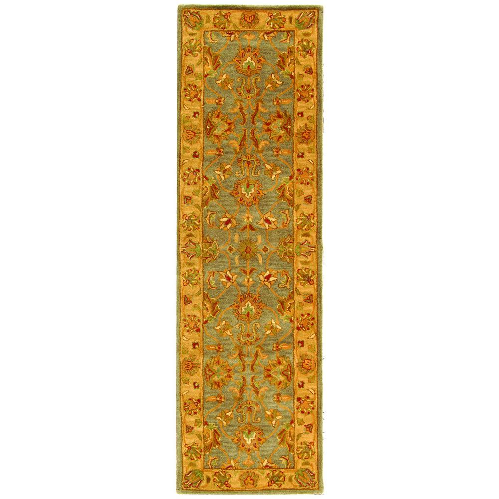 HERITAGE, BLUE / BEIGE, 2'-3" X 8', Area Rug, HG343B-28. Picture 1