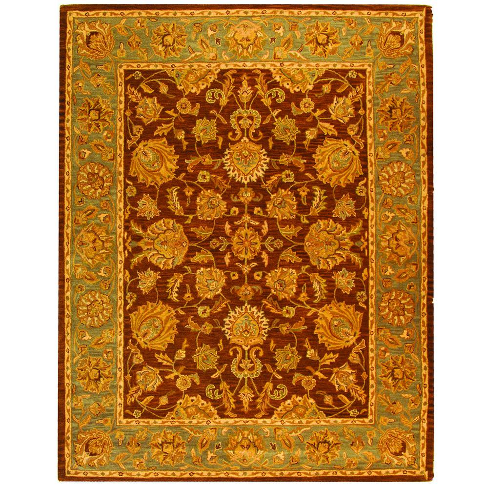 HERITAGE, BROWN / BLUE, 7'-6" X 9'-6", Area Rug, HG343J-8. Picture 1