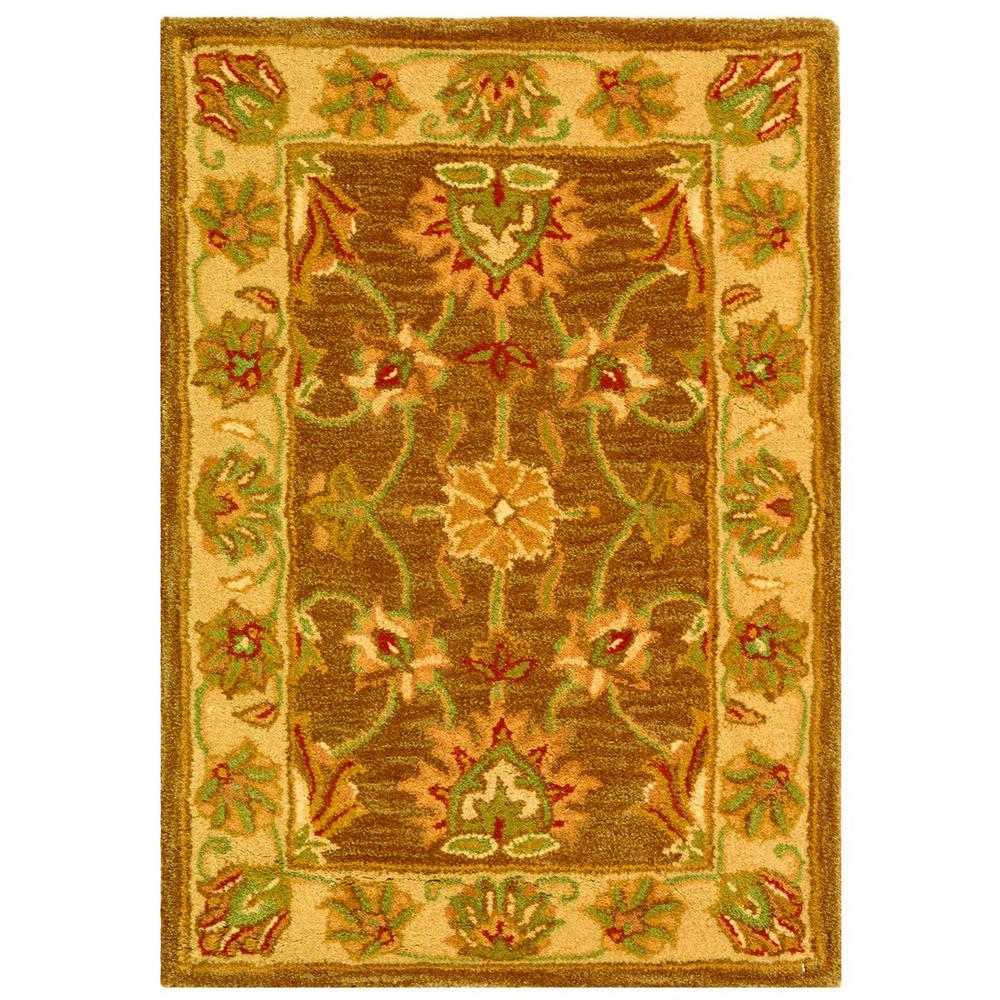 HERITAGE, BROWN / IVORY, 2' X 3', Area Rug. Picture 1