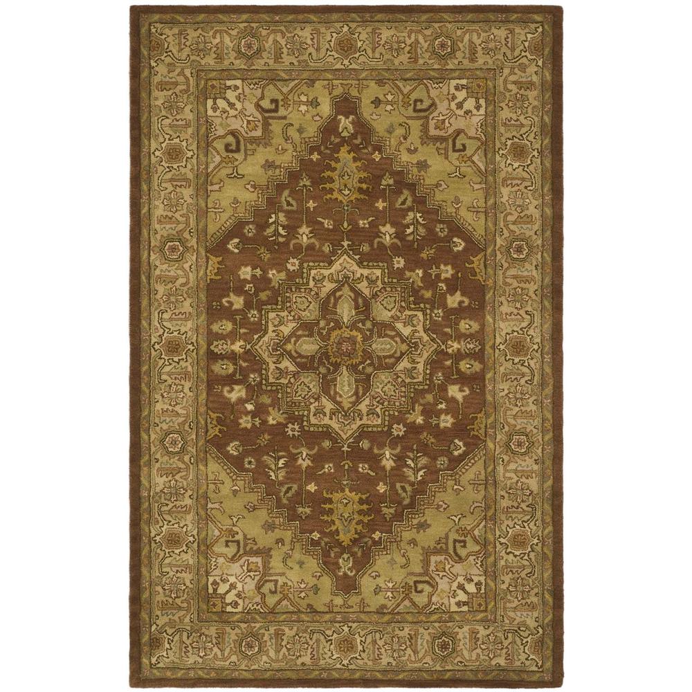 HERITAGE, RUST / GOLD, 5' X 8', Area Rug. Picture 1