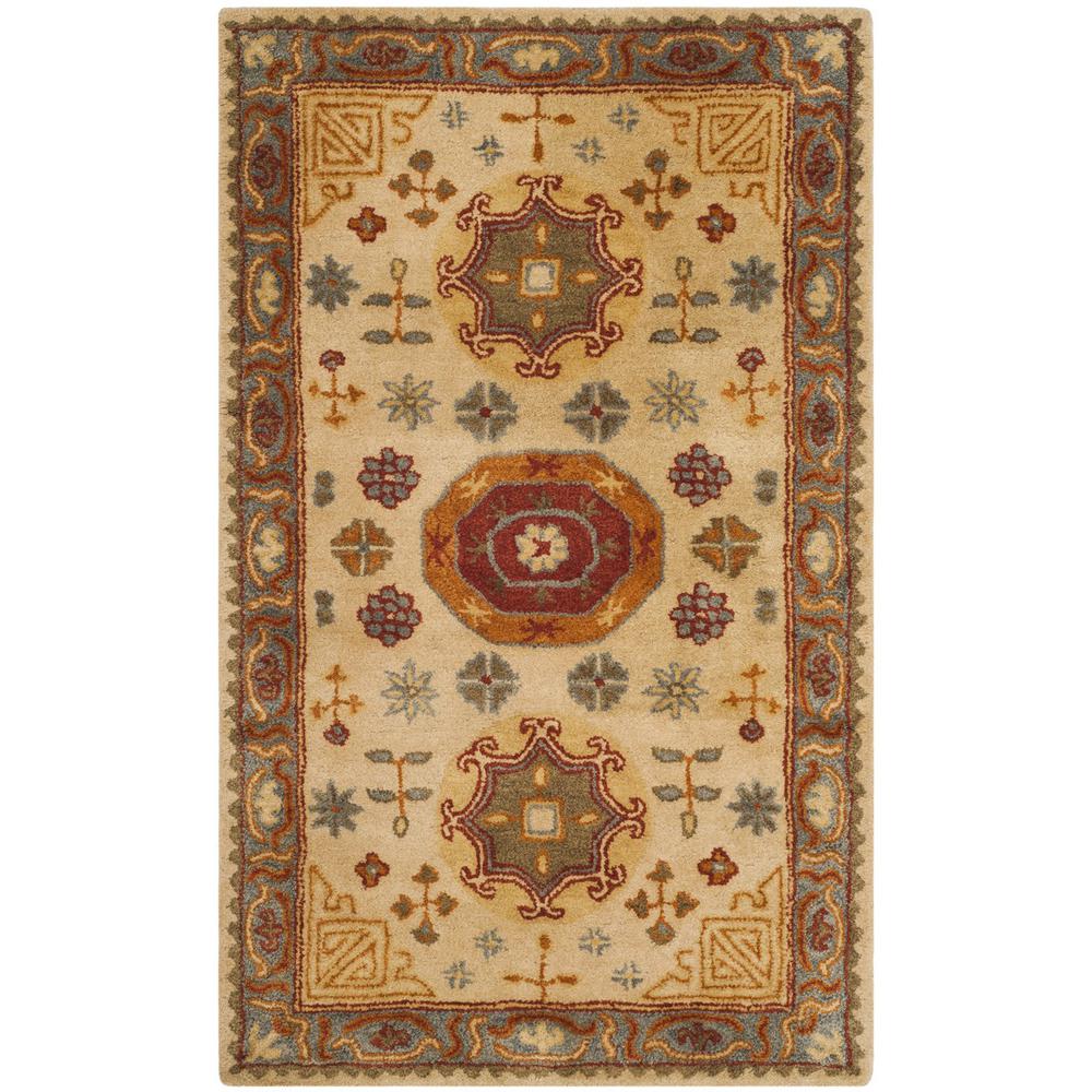 HERITAGE, BEIGE / MULTI, 3' X 5', Area Rug. Picture 1