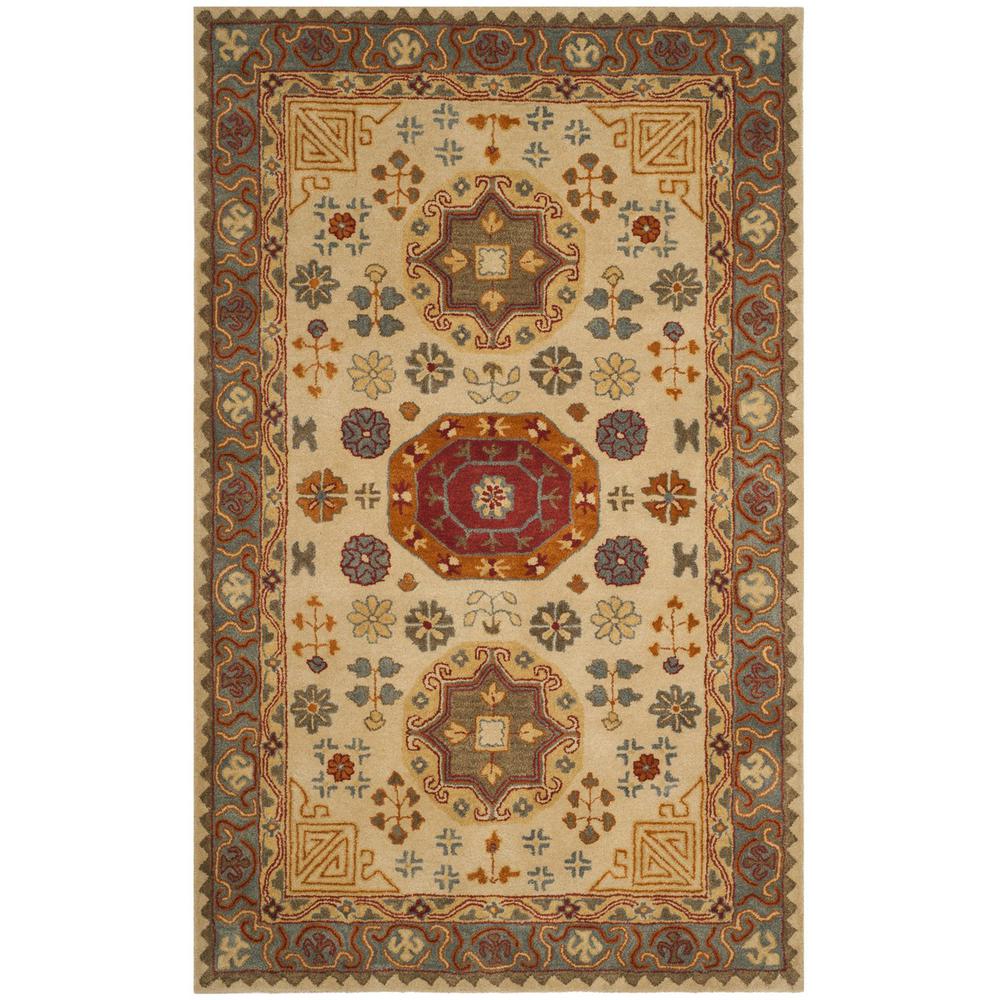 HERITAGE, BEIGE / MULTI, 5' X 8', Area Rug. Picture 1