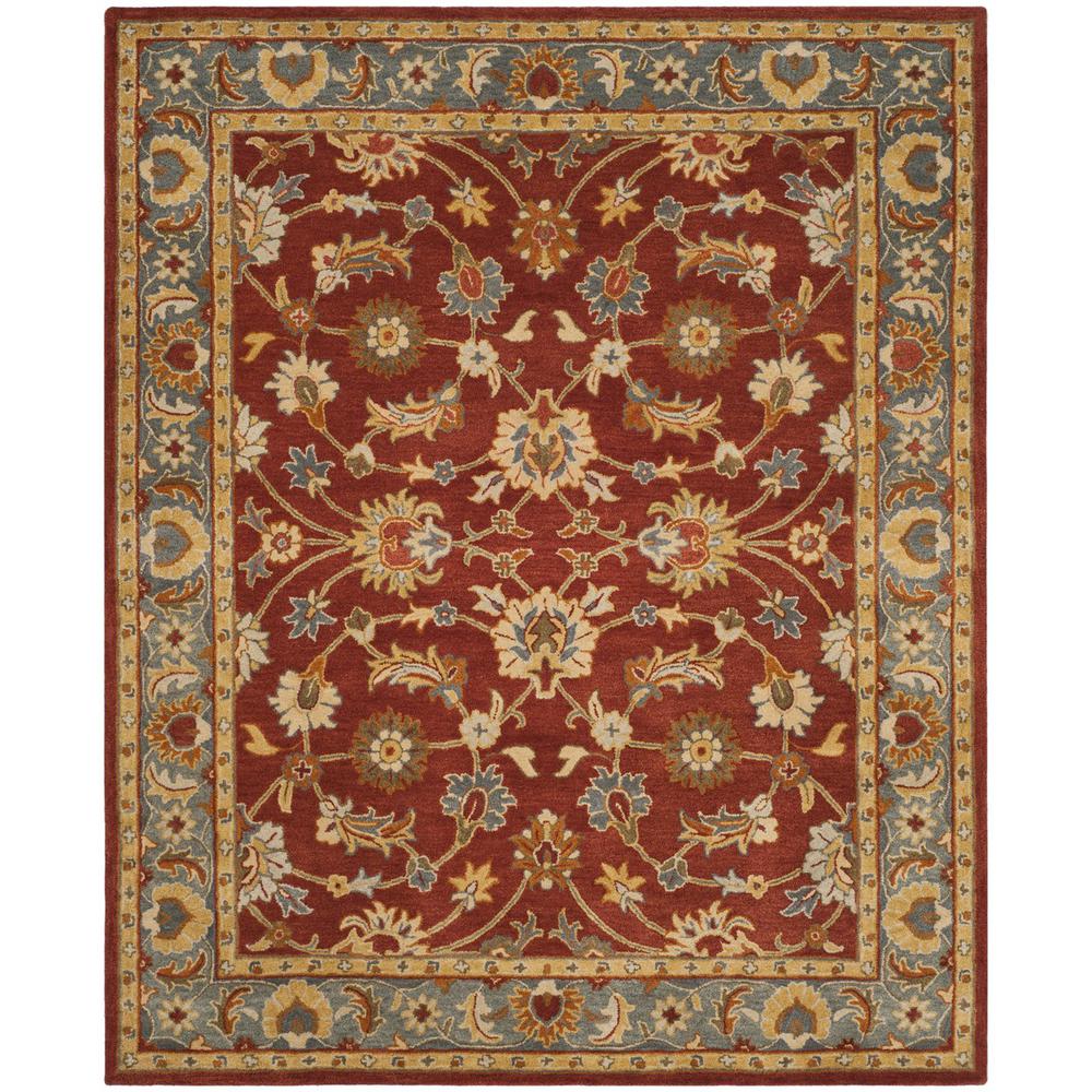 HERITAGE, RED / BLUE, 8' X 10', Area Rug. Picture 1