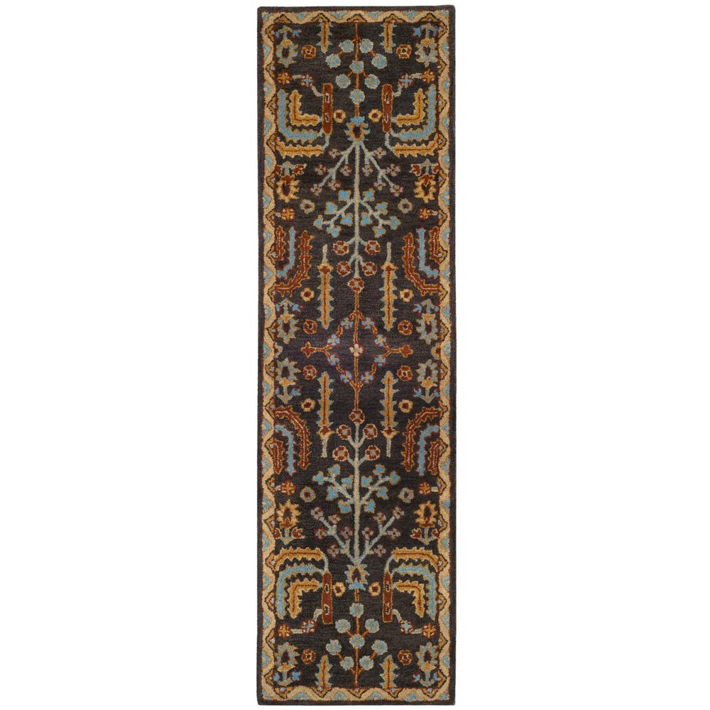 HERITAGE, CHARCOAL / MULTI, 2'-3" X 8', Area Rug. Picture 1