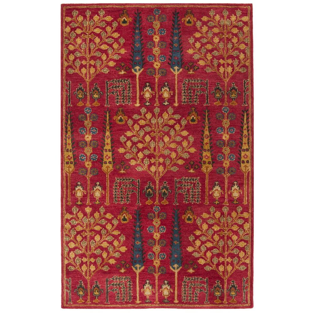 HERITAGE, RED / MULTI, 5' X 8', Area Rug, HG418Q-5. Picture 1