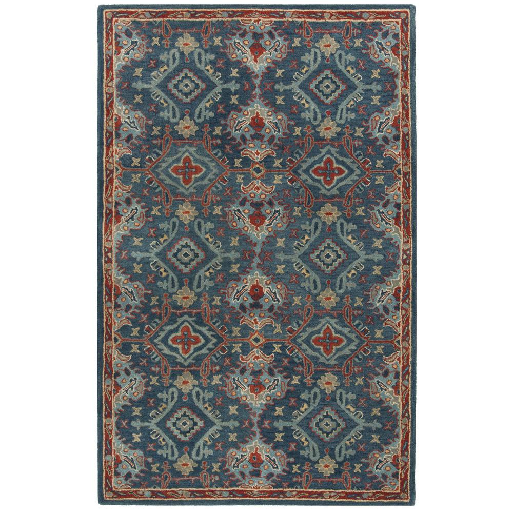 HERITAGE, BLUE / MULTI, 5' X 8', Area Rug. Picture 1
