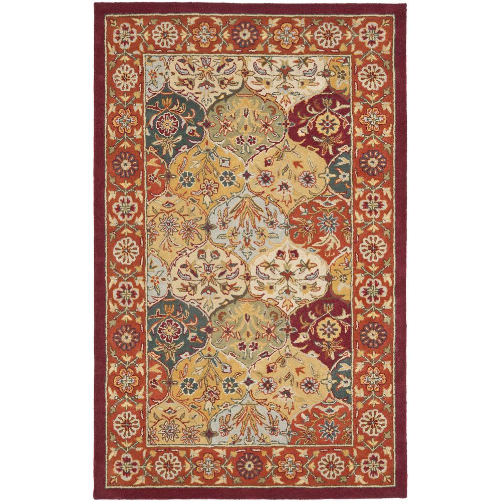 HERITAGE, MULTI / RED, 5' X 8', Area Rug, HG510B-5. Picture 1