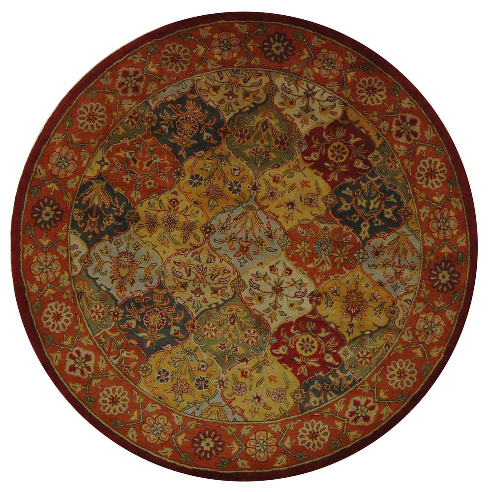 HERITAGE, MULTI / RED, 8' X 8' Round, Area Rug. Picture 1