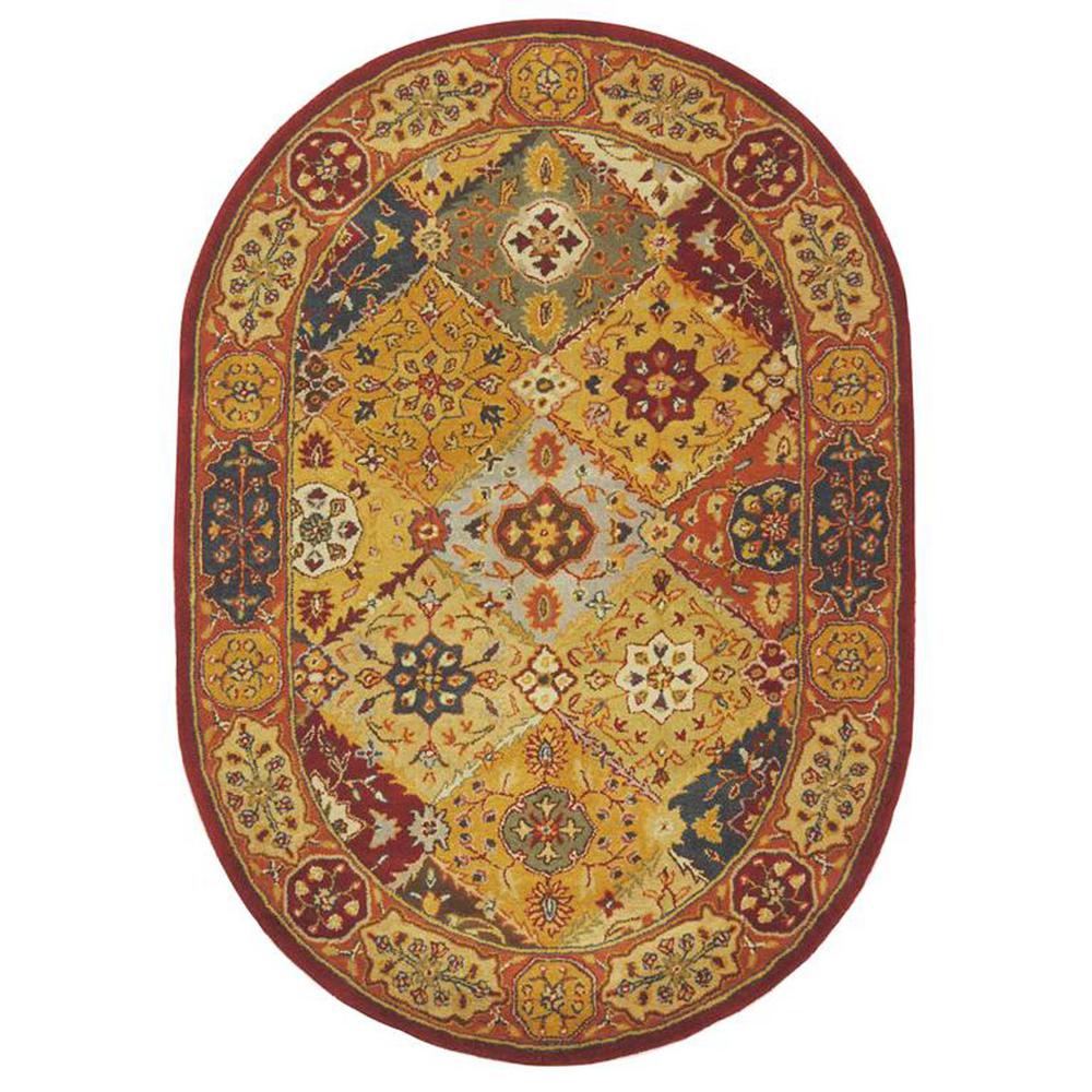 HERITAGE, MULTI, 4'-6" X 6'-6" Oval, Area Rug, HG512A-5OV. Picture 1