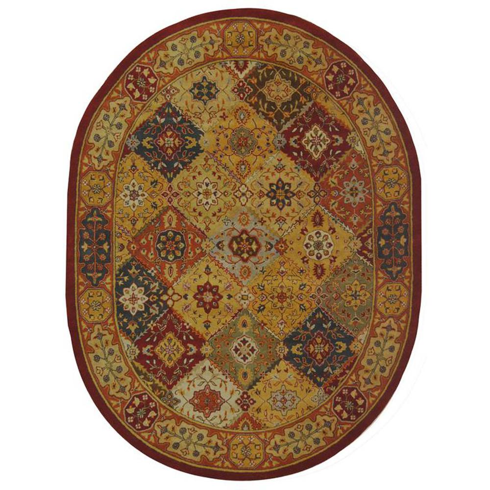 HERITAGE, MULTI, 7'-6" X 9'-6" Oval, Area Rug, HG512A-8OV. Picture 1